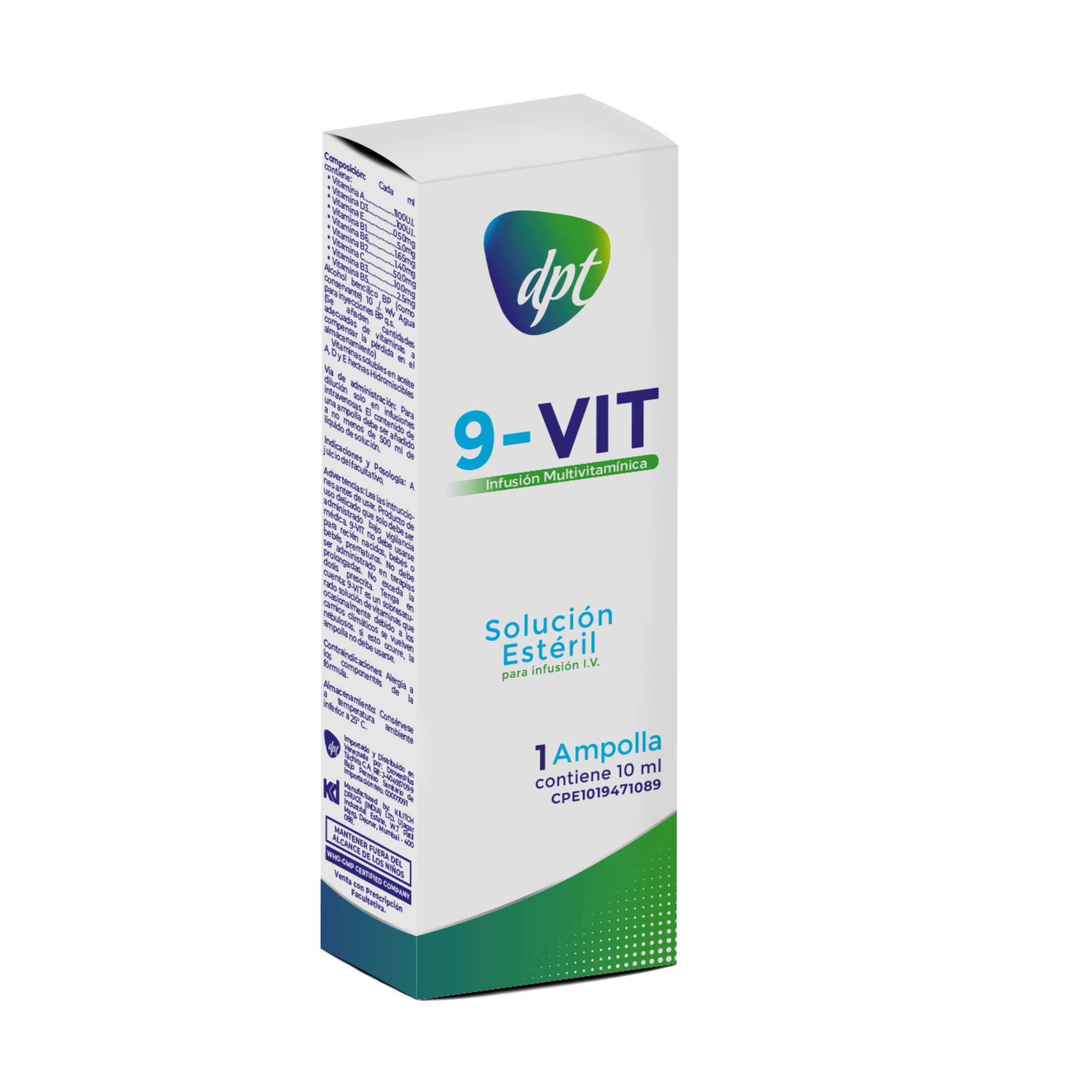 9 VIT MULTIVITAMINICO AMP I.V X 10ML